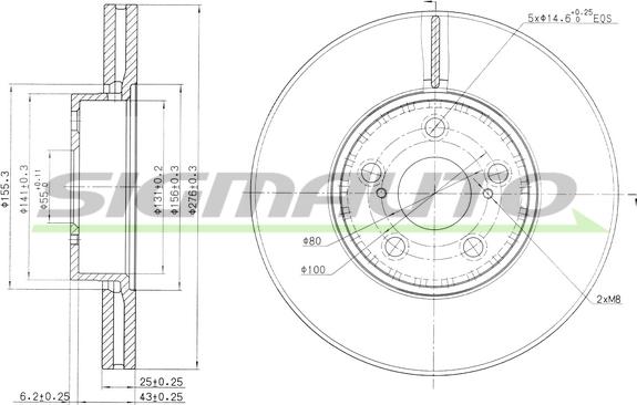 SIGMAUTO DBB575V - Disque de frein cwaw.fr