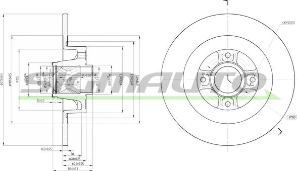 SIGMAUTO DBB570S - Disque de frein cwaw.fr