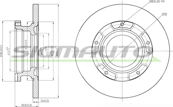 SIGMAUTO DBB573S - Disque de frein cwaw.fr