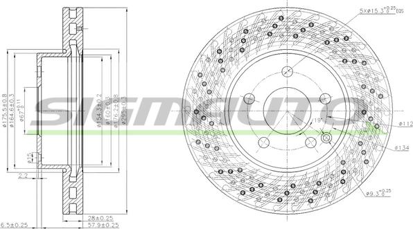 SIGMAUTO DBB693V - Disque de frein cwaw.fr