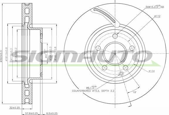 SIGMAUTO DBB692V - Disque de frein cwaw.fr