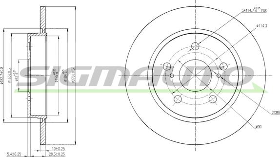 SIGMAUTO DBB645S - Disque de frein cwaw.fr