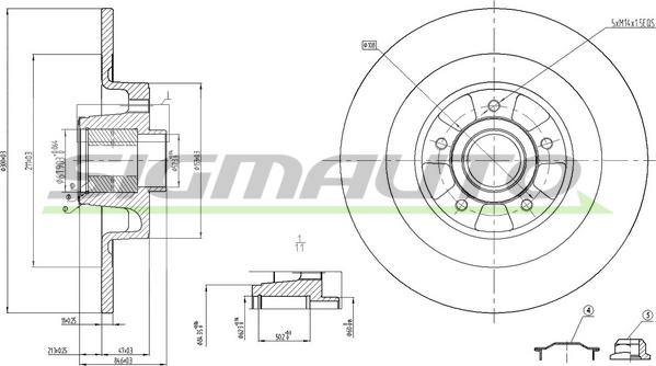 SIGMAUTO DBB654S - Disque de frein cwaw.fr