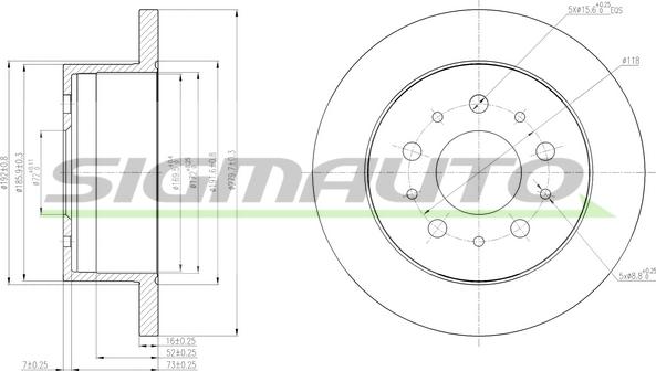 SIGMAUTO DBB653S - Disque de frein cwaw.fr