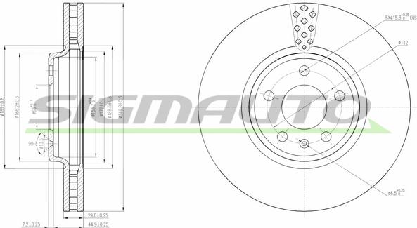 SIGMAUTO DBB664V - Disque de frein cwaw.fr