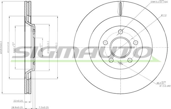 SIGMAUTO DBB667V - Disque de frein cwaw.fr