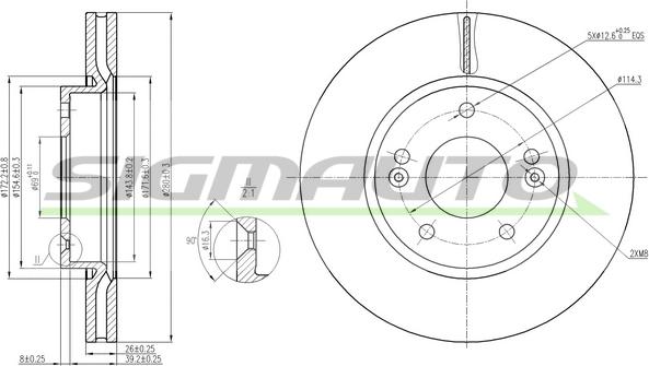 SIGMAUTO DBB619V - Disque de frein cwaw.fr