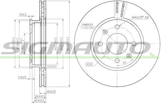 SIGMAUTO DBB636V - Disque de frein cwaw.fr