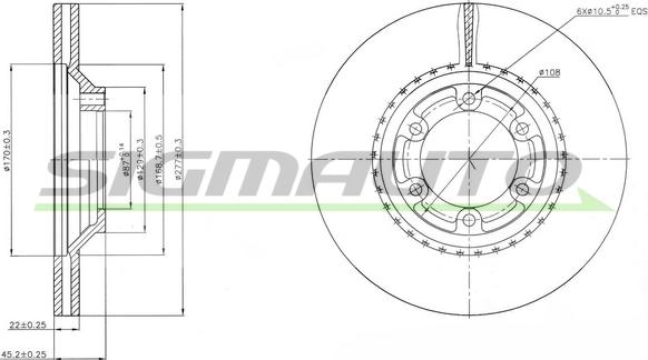 SIGMAUTO DBB633V - Disque de frein cwaw.fr