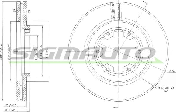 SIGMAUTO DBB626V - Disque de frein cwaw.fr