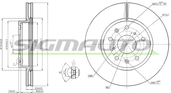 SIGMAUTO DBB620V - Disque de frein cwaw.fr