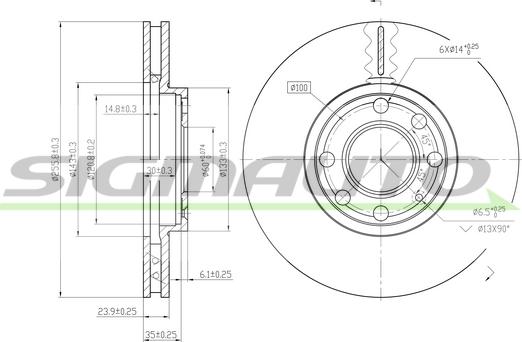 SIGMAUTO DBB041V - Disque de frein cwaw.fr