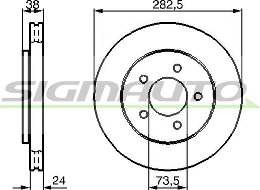 SIGMAUTO DBB059V - Disque de frein cwaw.fr