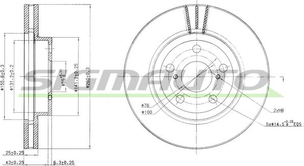 SIGMAUTO DBB064V - Disque de frein cwaw.fr