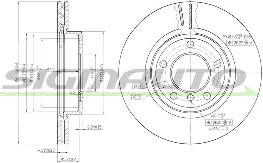 SIGMAUTO DBB066V - Disque de frein cwaw.fr