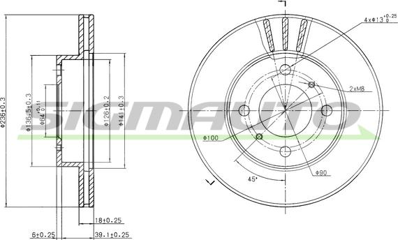 SIGMAUTO DBB005V - Disque de frein cwaw.fr