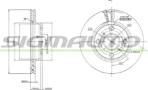 SIGMAUTO DBB084V - Disque de frein cwaw.fr