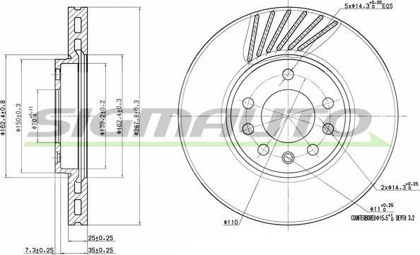 SIGMAUTO DBB082V - Disque de frein cwaw.fr