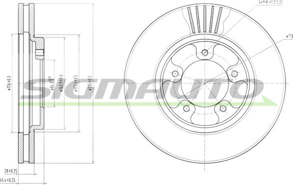 SIGMAUTO DBB039V - Disque de frein cwaw.fr