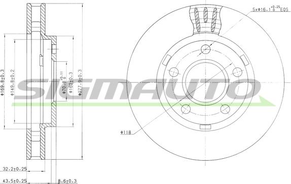 SIGMAUTO DBB030V - Disque de frein cwaw.fr