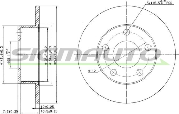 SIGMAUTO DBB033S - Disque de frein cwaw.fr