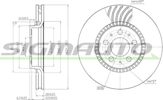 SIGMAUTO DBB078V - Disque de frein cwaw.fr