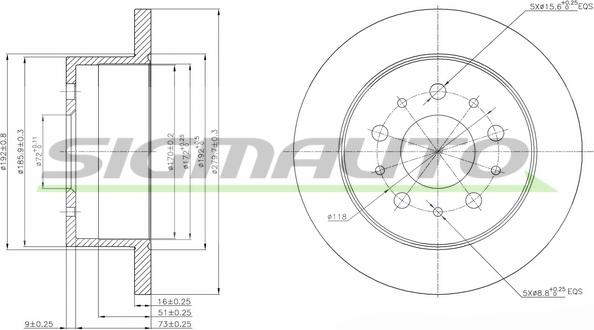 SIGMAUTO DBB144S - Disque de frein cwaw.fr