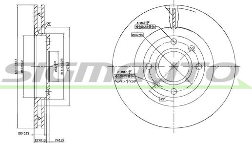 SIGMAUTO DBB140V - Disque de frein cwaw.fr