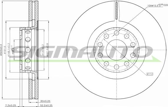 SIGMAUTO DBB150V - Disque de frein cwaw.fr