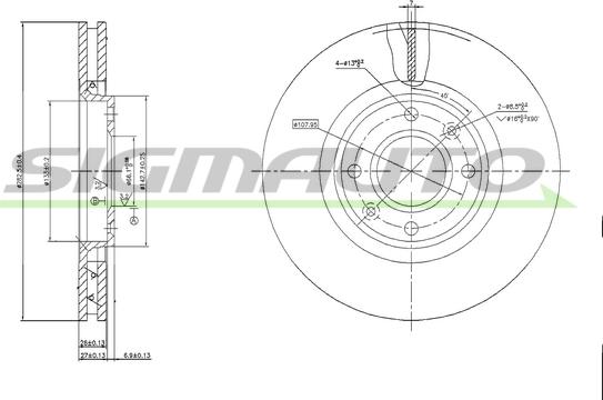 SIGMAUTO DBB152V - Disque de frein cwaw.fr