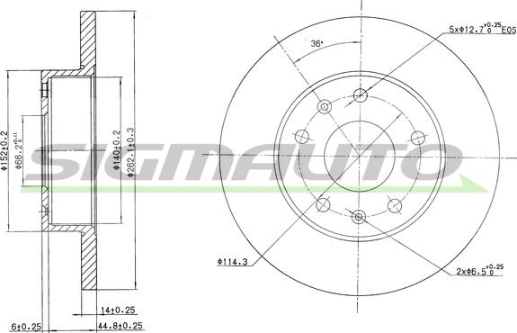 SIGMAUTO DBB100S - Disque de frein cwaw.fr