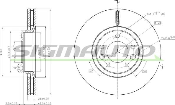 SIGMAUTO DBB103V - Disque de frein cwaw.fr