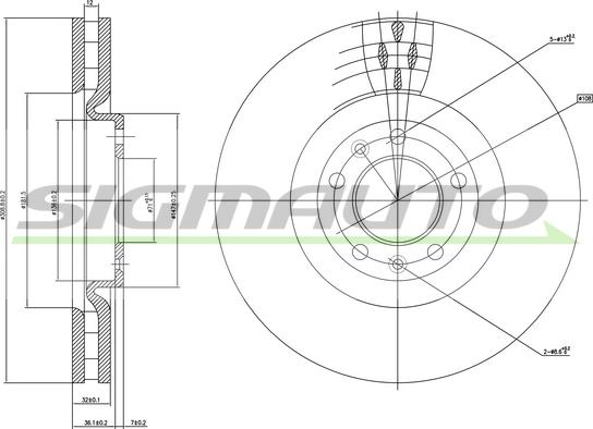 SIGMAUTO DBB114V - Disque de frein cwaw.fr