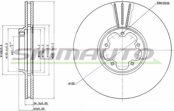 SIGMAUTO DBB112V - Disque de frein cwaw.fr