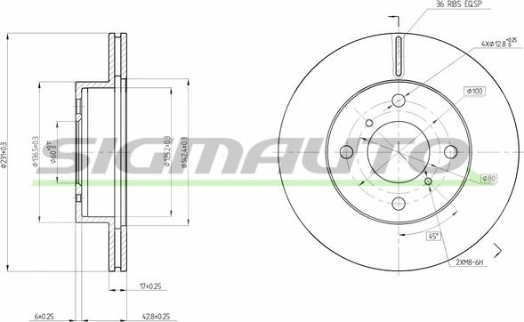 SIGMAUTO DBB117V - Disque de frein cwaw.fr