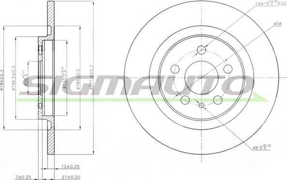 SIGMAUTO DBB181S - Disque de frein cwaw.fr