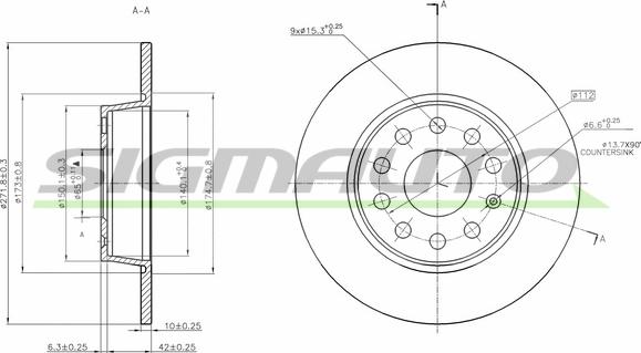 SIGMAUTO DBB895S - Disque de frein cwaw.fr