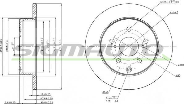 SIGMAUTO DBB846S - Disque de frein cwaw.fr