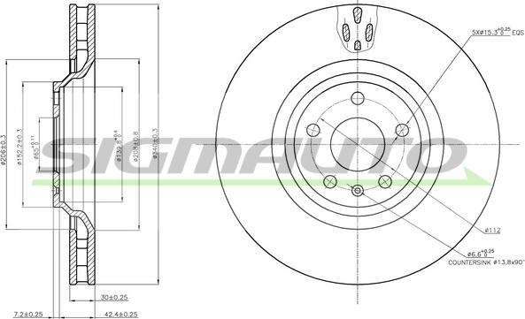 SIGMAUTO DBB847V - Disque de frein cwaw.fr