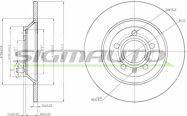 SIGMAUTO DBB850S - Disque de frein cwaw.fr