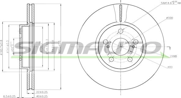 SIGMAUTO DBB865V - Disque de frein cwaw.fr