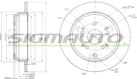 SIGMAUTO DBB860S - Disque de frein cwaw.fr