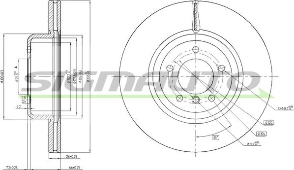 SIGMAUTO DBB811V - Disque de frein cwaw.fr