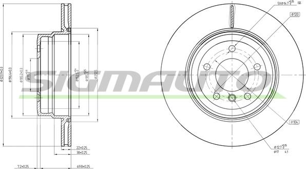 SIGMAUTO DBB812V - Disque de frein cwaw.fr