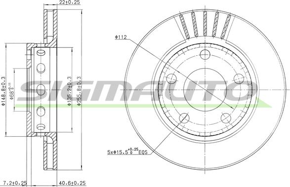 SIGMAUTO DBB887V - Disque de frein cwaw.fr