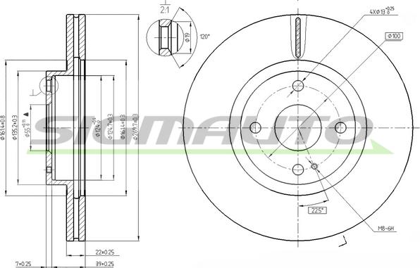 SIGMAUTO DBB839V - Disque de frein cwaw.fr