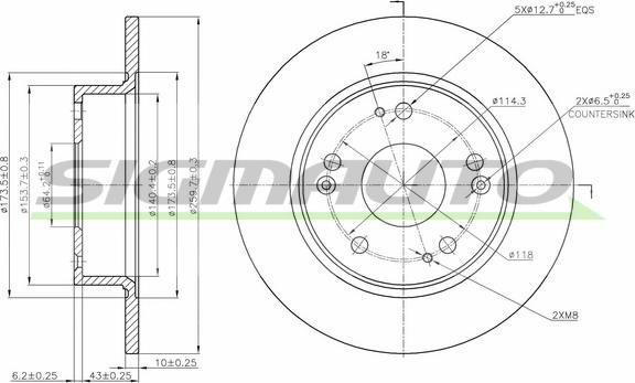 SIGMAUTO DBB390S - Disque de frein cwaw.fr