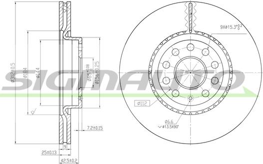 SIGMAUTO DBB305V - Disque de frein cwaw.fr