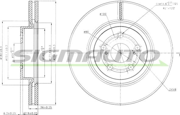 SIGMAUTO DBB315V - Disque de frein cwaw.fr