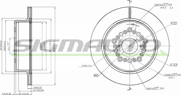 SIGMAUTO DBB375V - Disque de frein cwaw.fr